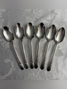 Wm Rogers AVALON  6 Teaspoons Silverware 6-1/8” Original Rogers Flatware